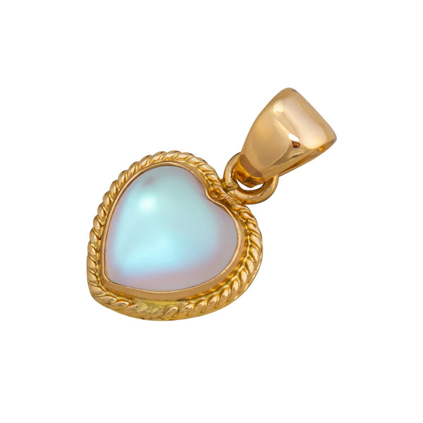 Charles Albert Alchemia Luminite Petite Heart Pendant With Rope Detail Alchemia Pendants