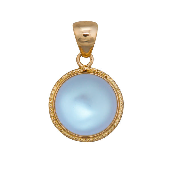 charles albert Alchemia Luminite Round Pendant with Detailed Edge Alchemia Pendants