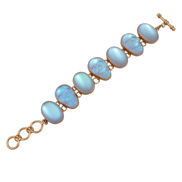 Charles Albert Alchemia Luminite Skull Bracelet Alchemia Bracelets + Cuffs