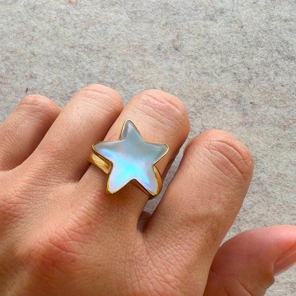 Charles Albert Alchemia Luminite Star Adjustable Ring Alchemia Rings