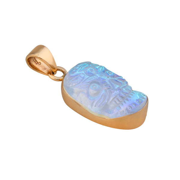 Charles Albert Alchemia Luminite Sugar Skull Pendant - Small Alchemia Pendants