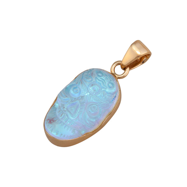 Charles Albert Alchemia Luminite Sugar Skull Pendant - Small Alchemia Pendants