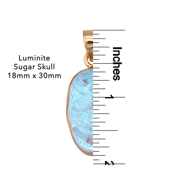 Charles Albert Alchemia Luminite Sugar Skull Pendant - Small Alchemia Pendants