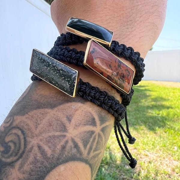 Charles Albert Alchemia Mahogany Obsidian Adjustable Woven Bracelet 30% Off - Discontinued Items