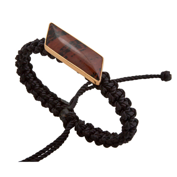 charles albert Alchemia Mahogany Obsidian Adjustable Woven Bracelet 30% Off - Discontinued Items