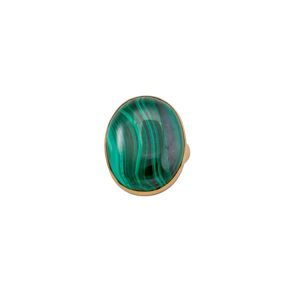 Charles Albert Alchemia Malachite Oval Adjustable Ring Alchemia Rings