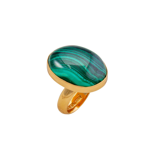 Charles Albert Alchemia Malachite Oval Adjustable Ring Alchemia Rings