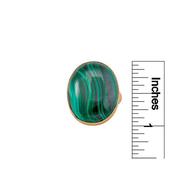 Charles Albert Alchemia Malachite Oval Adjustable Ring Alchemia Rings