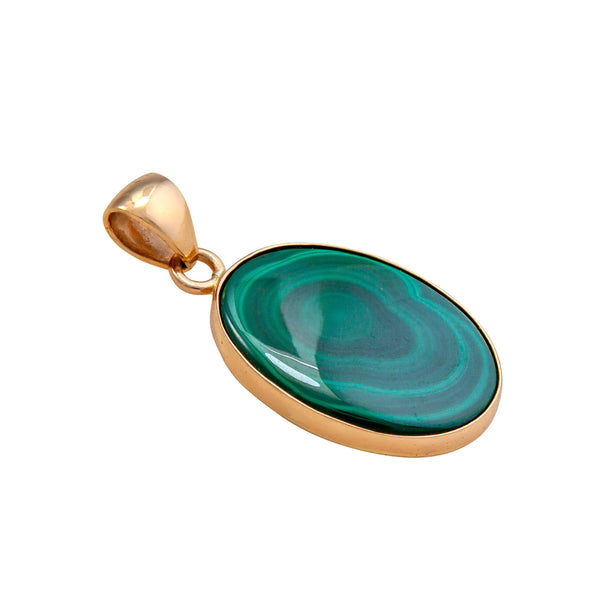 Charles Albert Alchemia Malachite Oval Pendant Alchemia Pendants