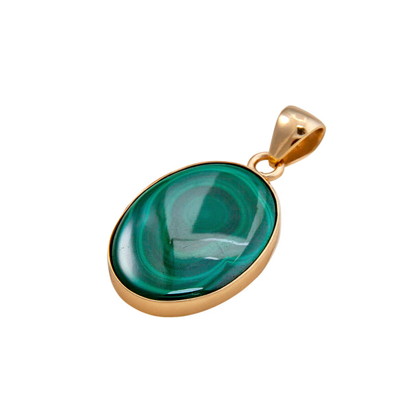 Charles Albert Alchemia Malachite Oval Pendant Alchemia Pendants