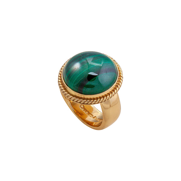 Charles Albert Alchemia Malachite Round Rope Adjustable Ring Alchemia Rings