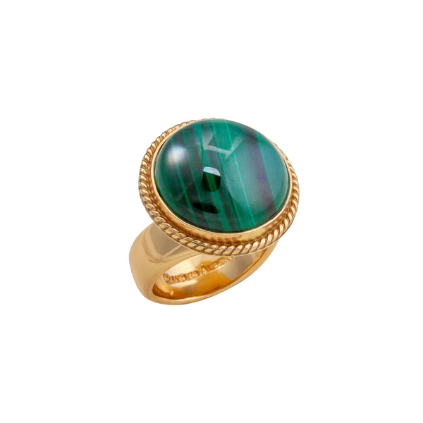 charles albert Alchemia Malachite Round Rope Adjustable Ring Alchemia Rings