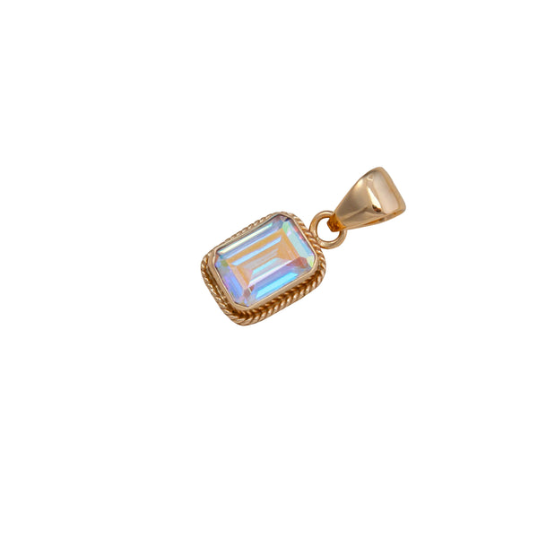 Charles Albert Alchemia Mercury Mist Rectangle Rope Pendant Alchemia Pendants