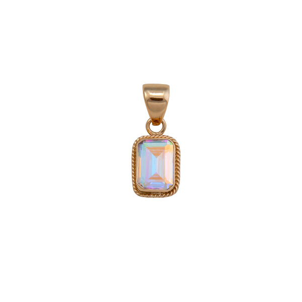 charles albert Alchemia Mercury Mist Rectangle Rope Pendant Alchemia Pendants