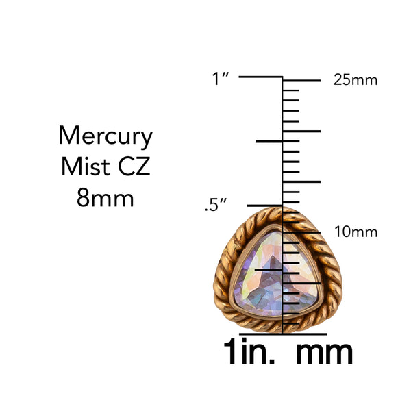 Charles Albert Alchemia Mercury Mist Trillion Rope Post Earrings Alchemia Earrings