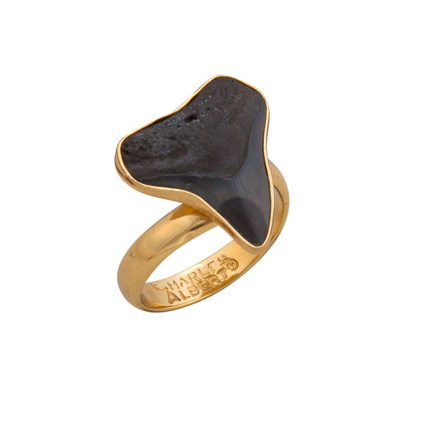charles albert Alchemia Mini Fossil Shark Tooth Adjustable Ring Alchemia Rings