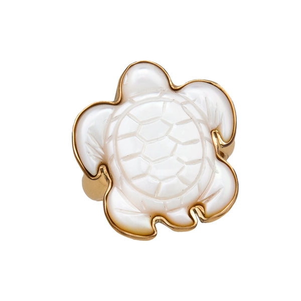 Charles Albert Alchemia Mother Of Pearl Sea Turtle Adjustable Ring Alchemia Rings