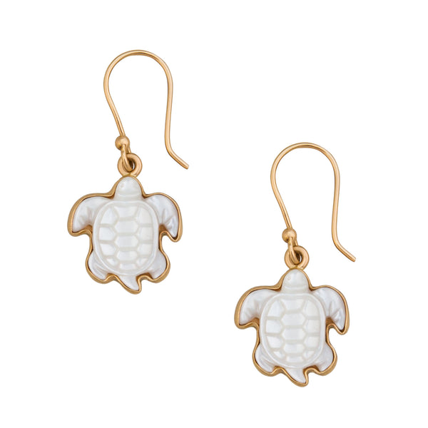charles albert Alchemia Mother of Pearl Sea Turtle Earrings Alchemia Earrings