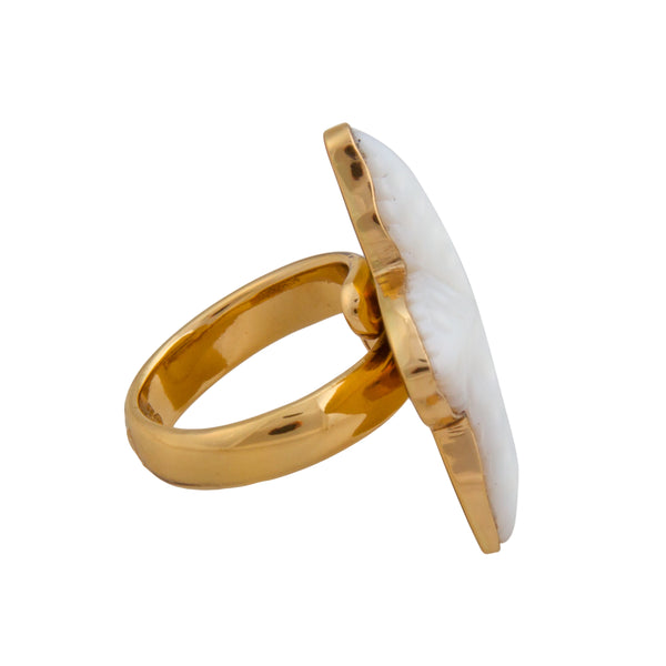 Charles Albert Alchemia Mother Of Pearl Starfish Adjustable Ring Alchemia Rings