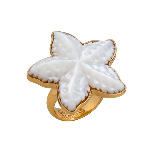 charles albert Alchemia Mother of Pearl Starfish Adjustable Ring Alchemia Rings