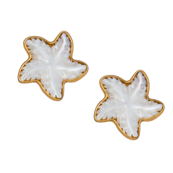 charles albert Alchemia Mother of Pearl Starfish Post Earrings Alchemia Earrings
