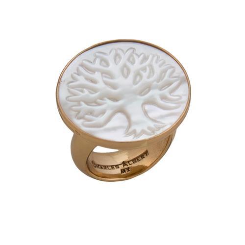 charles albert Alchemia Mother of Pearl Tree of Life Adjustable Ring Alchemia Rings