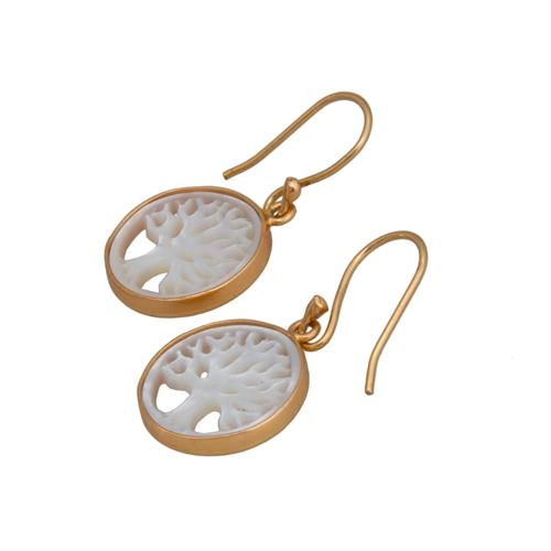 Charles Albert Alchemia Mother Of Pearl Tree Of Life Drop Earrings Alchemia Earrings