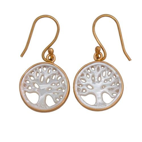 charles albert Alchemia Mother Of Pearl Tree Of Life Drop Earrings Alchemia Earrings