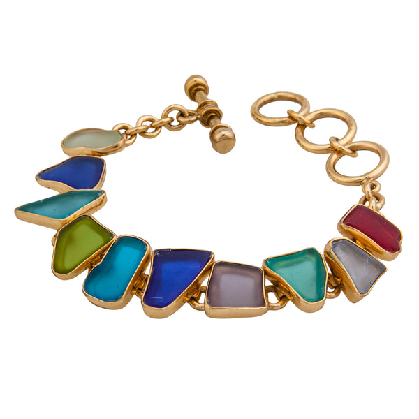 Charles Albert Alchemia Multi Color Recycled Glass Bracelet Alchemia Bracelets + Cuffs