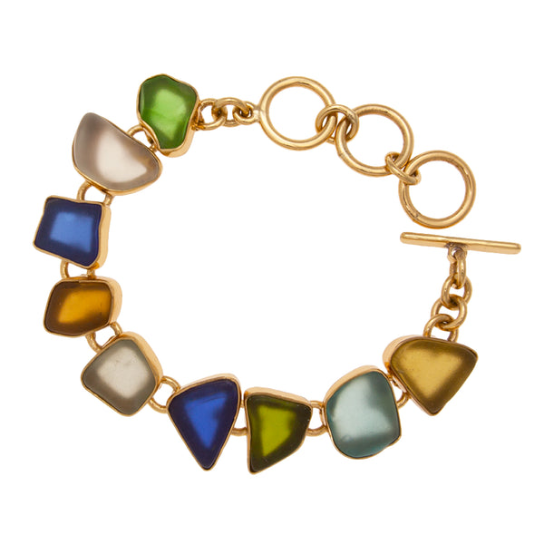 Charles Albert Alchemia Multi Color Recycled Glass Bracelet Alchemia Bracelets + Cuffs