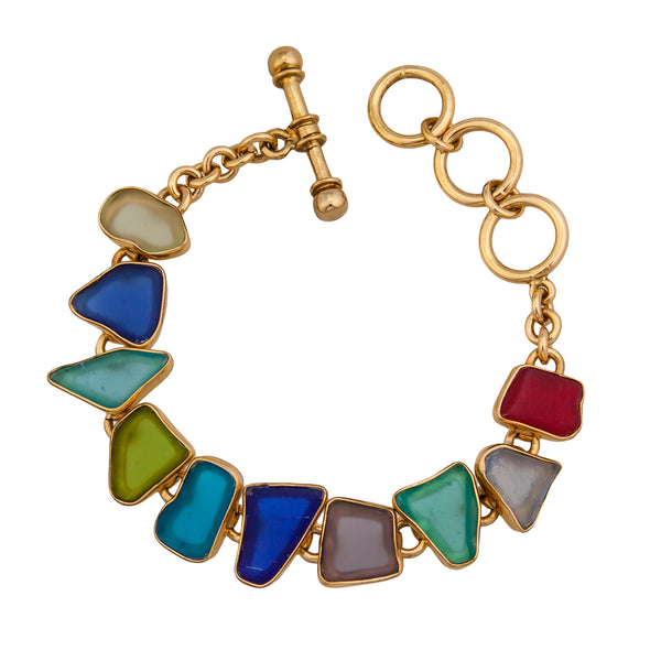 charles albert Alchemia Multi Color Recycled Glass Bracelet Alchemia Bracelets + Cuffs