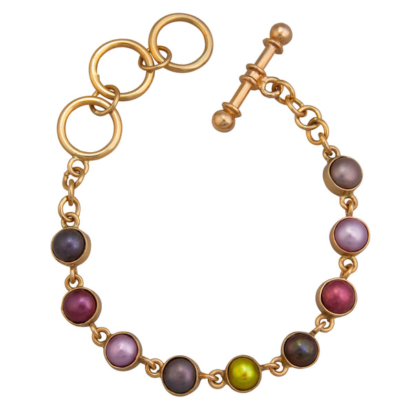 charles albert Alchemia Multi Colored Pearl Bracelet Alchemia Bracelets + Cuffs