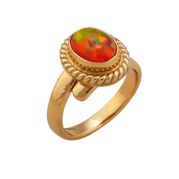 Charles Albert Alchemia Multi Colored Synthetic Opal Rope Adjustable Ring Alchemia Rings