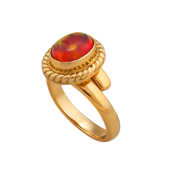 Charles Albert Alchemia Multi Colored Synthetic Opal Rope Adjustable Ring Alchemia Rings