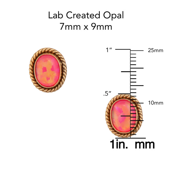 Charles Albert Alchemia Multi Colored Synthetic Opal Rope Post Earrings Alchemia Earrings