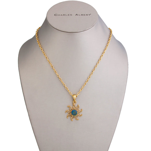 Charles Albert Alchemia Mystic Quartz Sun Pendant Alchemia Pendants