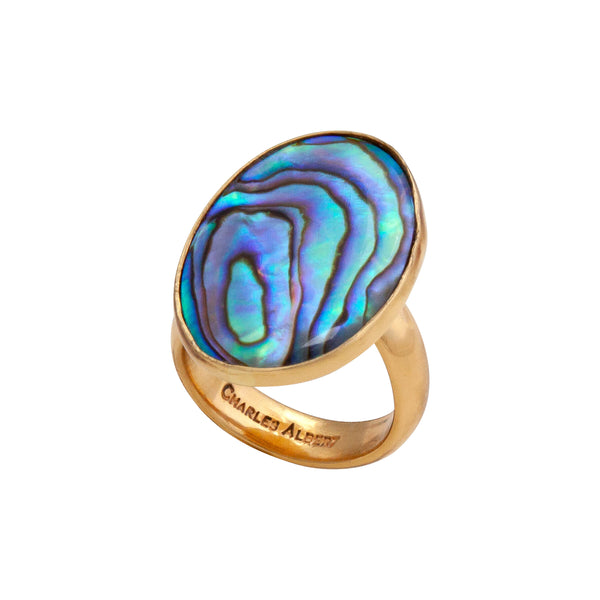 Charles Albert Alchemia Natural Abalone Adjustable Ring Alchemia Rings