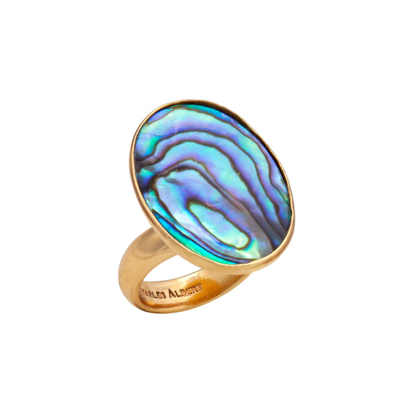 charles albert Alchemia Natural Abalone Adjustable Ring Alchemia Rings