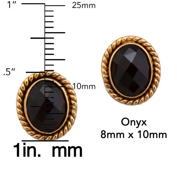 Charles Albert Alchemia Onyx Faceted Rope Post Earrings Alchemia Earrings