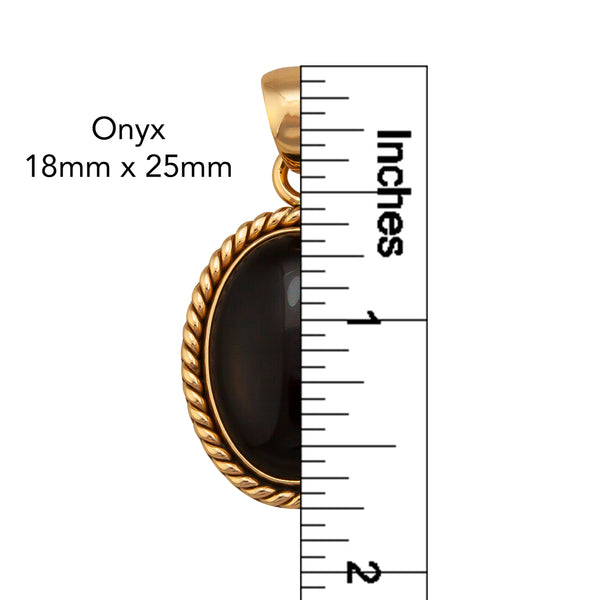 Charles Albert Alchemia Onyx Oval Rope Pendant Alchemia Pendants