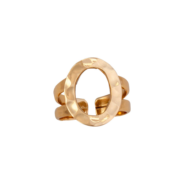 Charles Albert Alchemia Open Oval Hammered Adjustable Cuff Ring Alchemia Rings