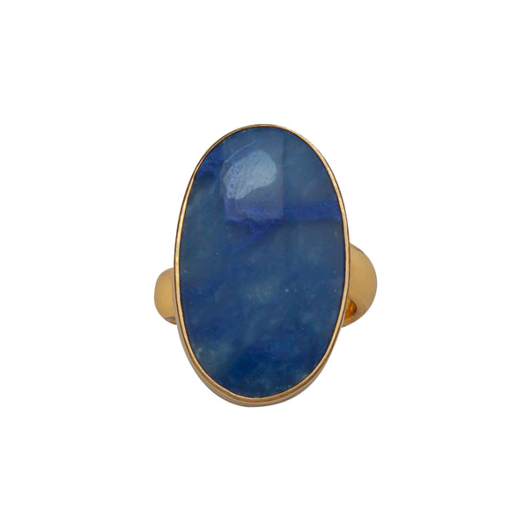 charles albert Alchemia Oval Blue Aventurine Adjustable Ring Alchemia Rings