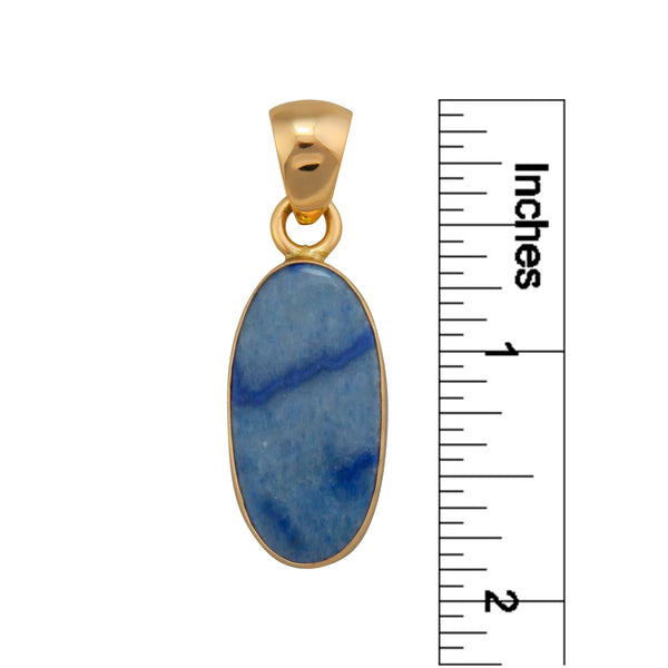 Charles Albert Alchemia Oval Blue Aventurine Pendant Alchemia Pendants