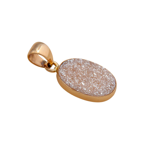 Charles Albert Alchemia Peach Druzy Oval Pendant Alchemia Pendants