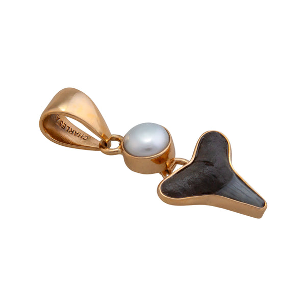 Charles Albert Alchemia Pearl And Shark Tooth Pendant Alchemia Pendants