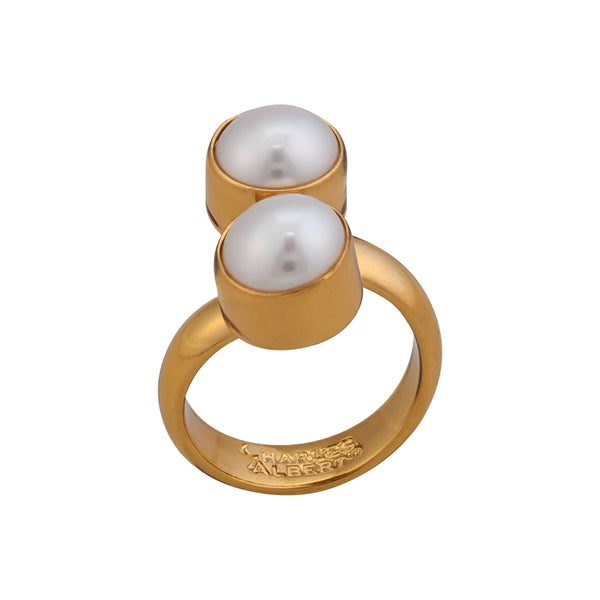 Charles Albert Alchemia Pearl Bypass Adjustable Ring Alchemia Rings