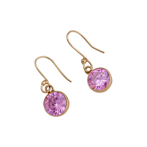 Charles Albert Alchemia Pink CZ Drop Earrings Alchemia Earrings