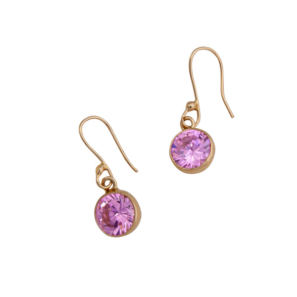 Charles Albert Alchemia Pink CZ Drop Earrings Alchemia Earrings
