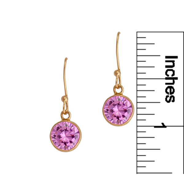 Charles Albert Alchemia Pink CZ Drop Earrings Alchemia Earrings