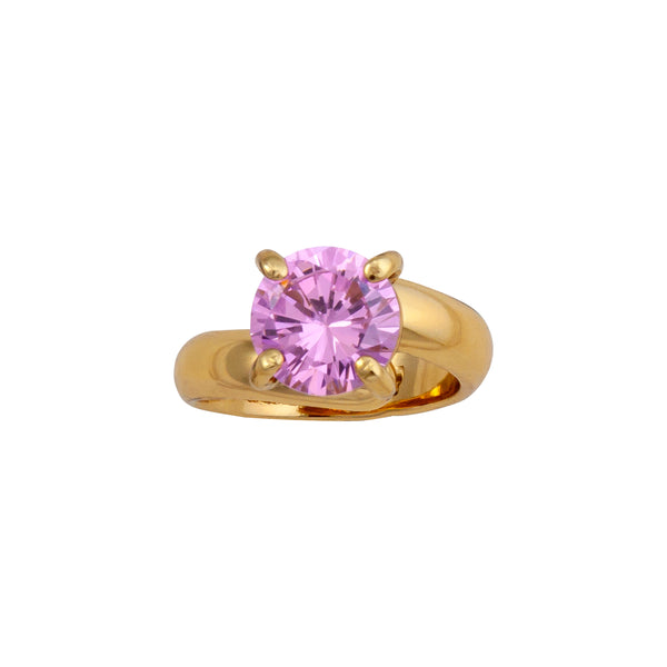 Charles Albert Alchemia Pink CZ Prong Set Adjustable Ring Alchemia Rings